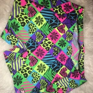 Neon Patterned Crazy Pants Spandex Shorts